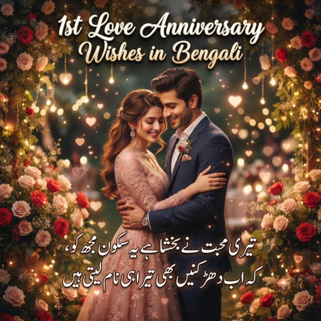 1st Love Anniversary Wishes in Bengali