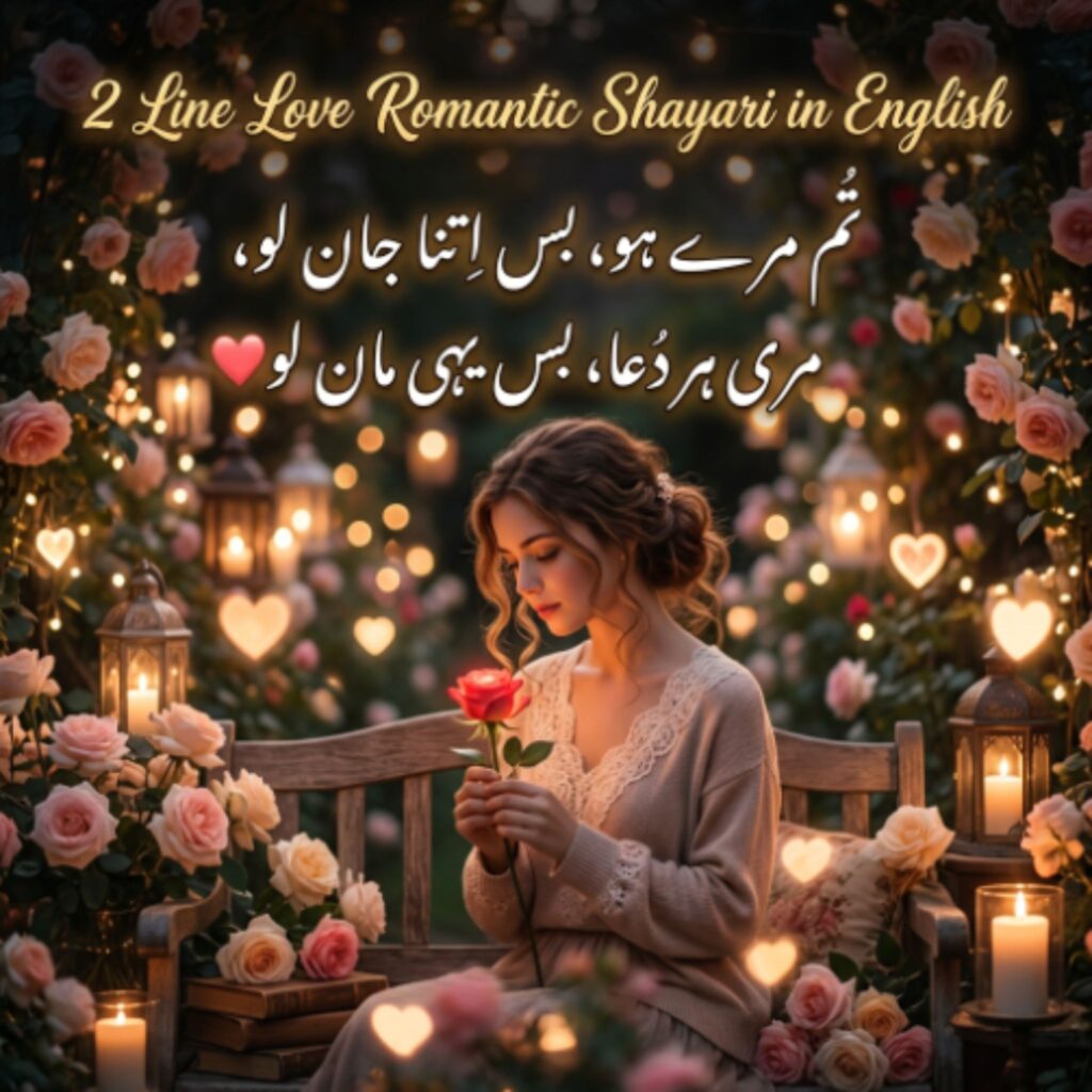 2 Line Love Romantic Shayari in English