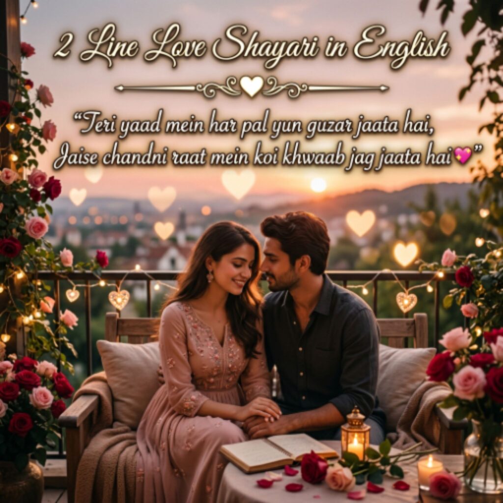 2 Line Love Shayari in English
