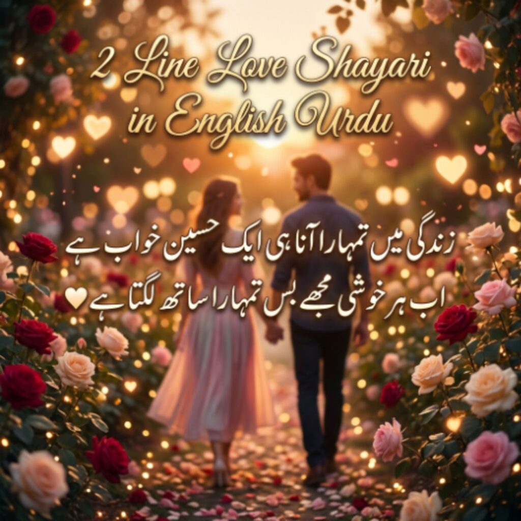 2 Line Love Shayari in English Urdu