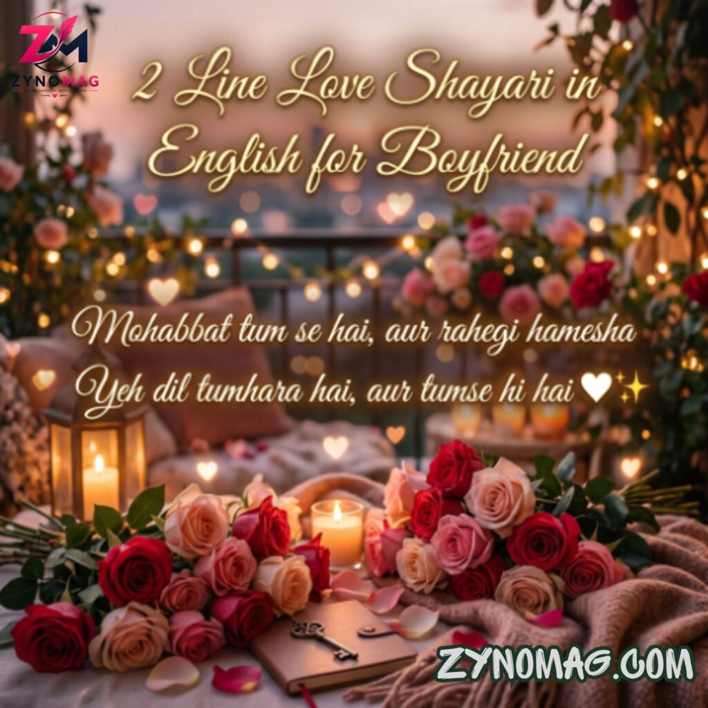 2 Line Love Shayari in English for Boyfriend
