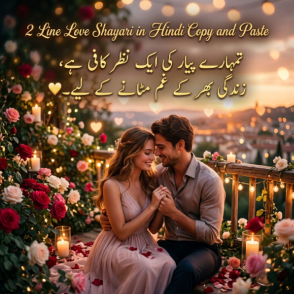 2 Line Love Shayari in Hindi Copy and Paste