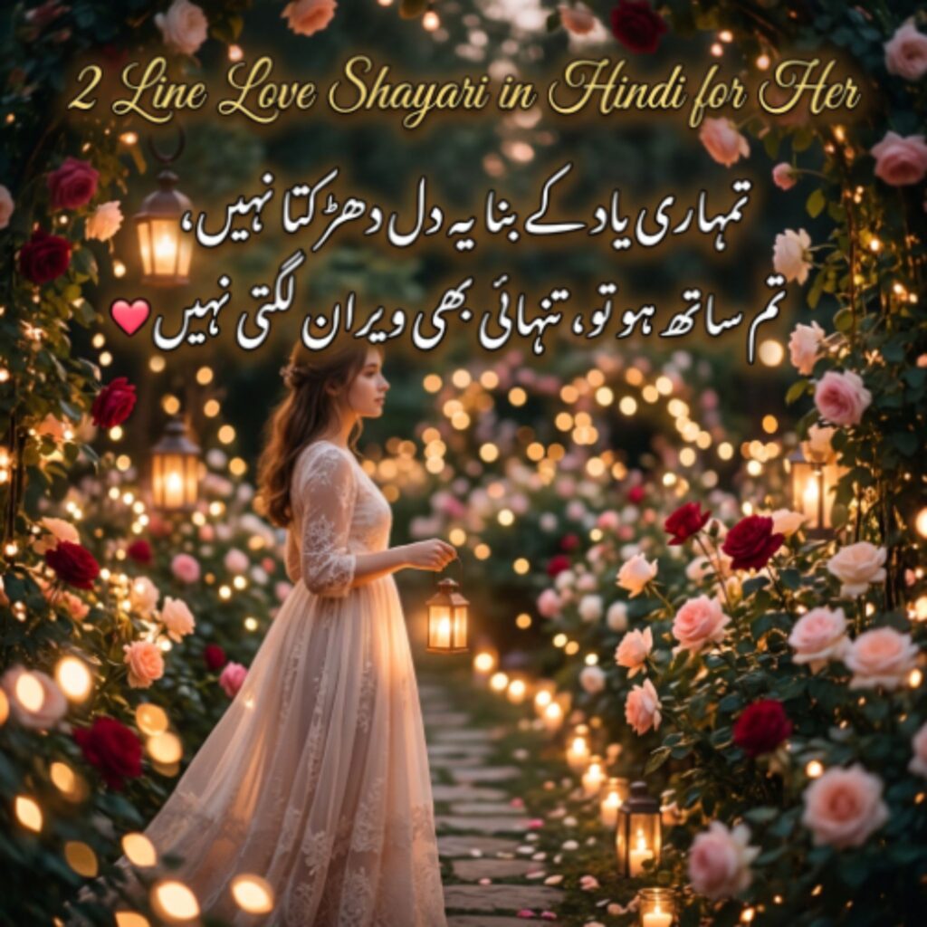 2 Line Love Shayari in Hindi for Her