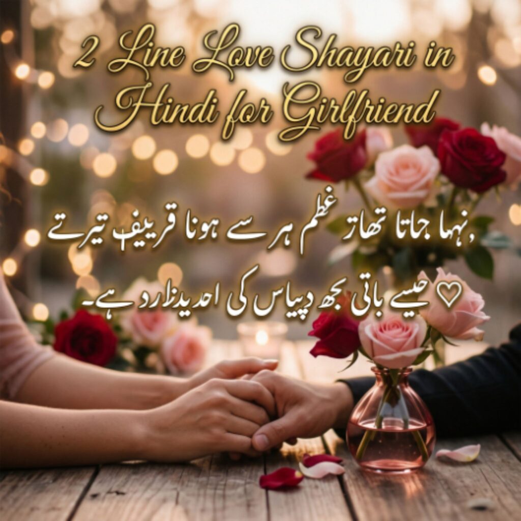 2 Line Love Shayari in Hindi for Girlfriend