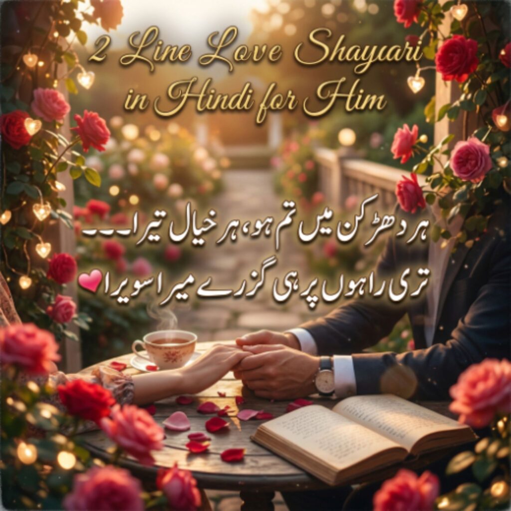 2 Line Love Shayari in Hindi for Him