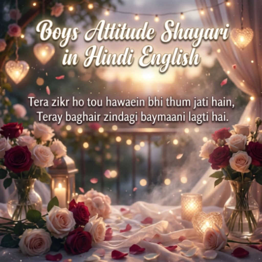 Boys Attitude Shayari in Hindi English