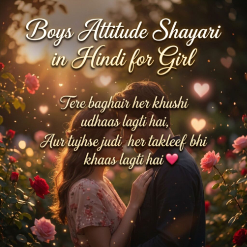 Boys Attitude Shayari in Hindi for Girl