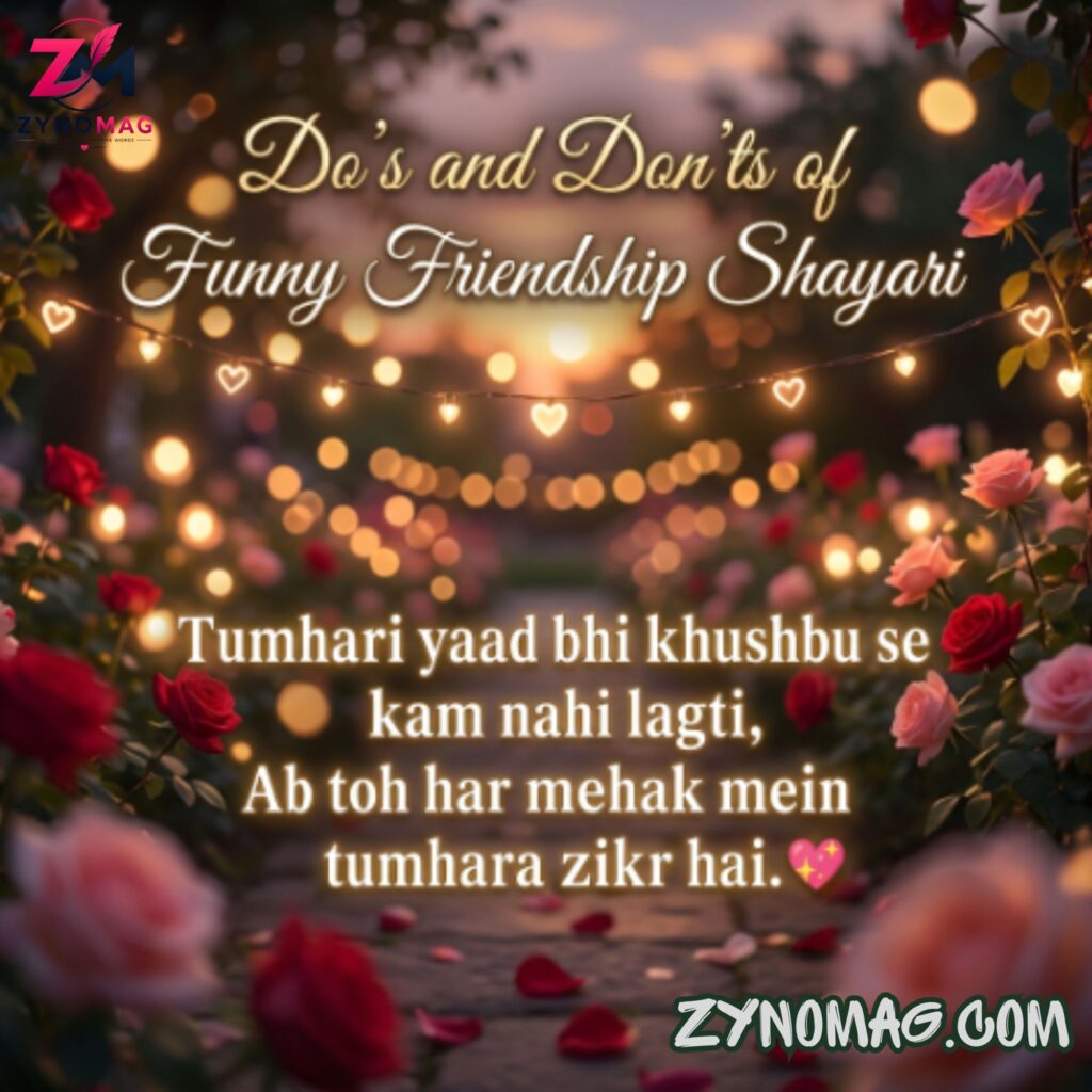 Do's and Don'ts of Funny Friendship Shayari