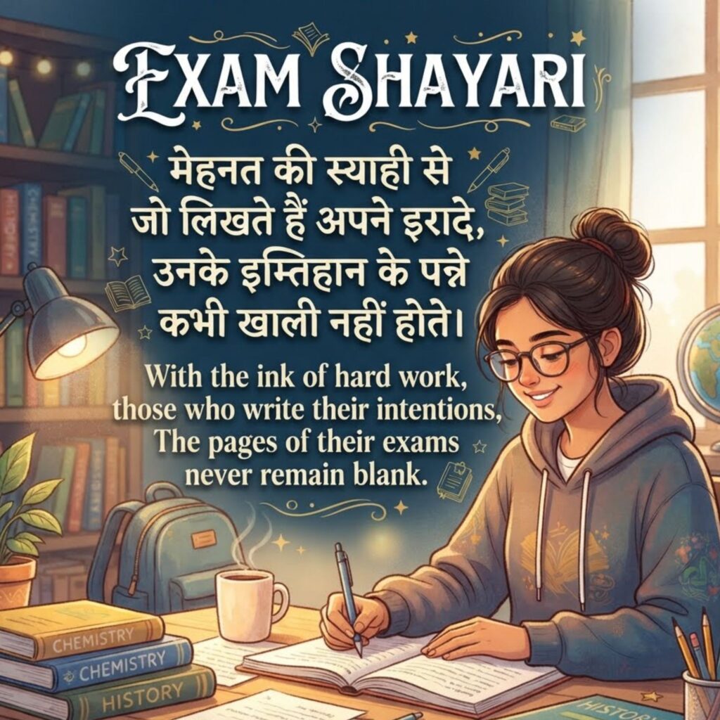 Exam Shayari in Hindi English