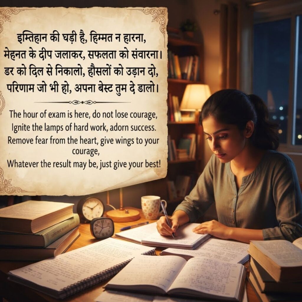 Exam Shayari in Hindi for Students