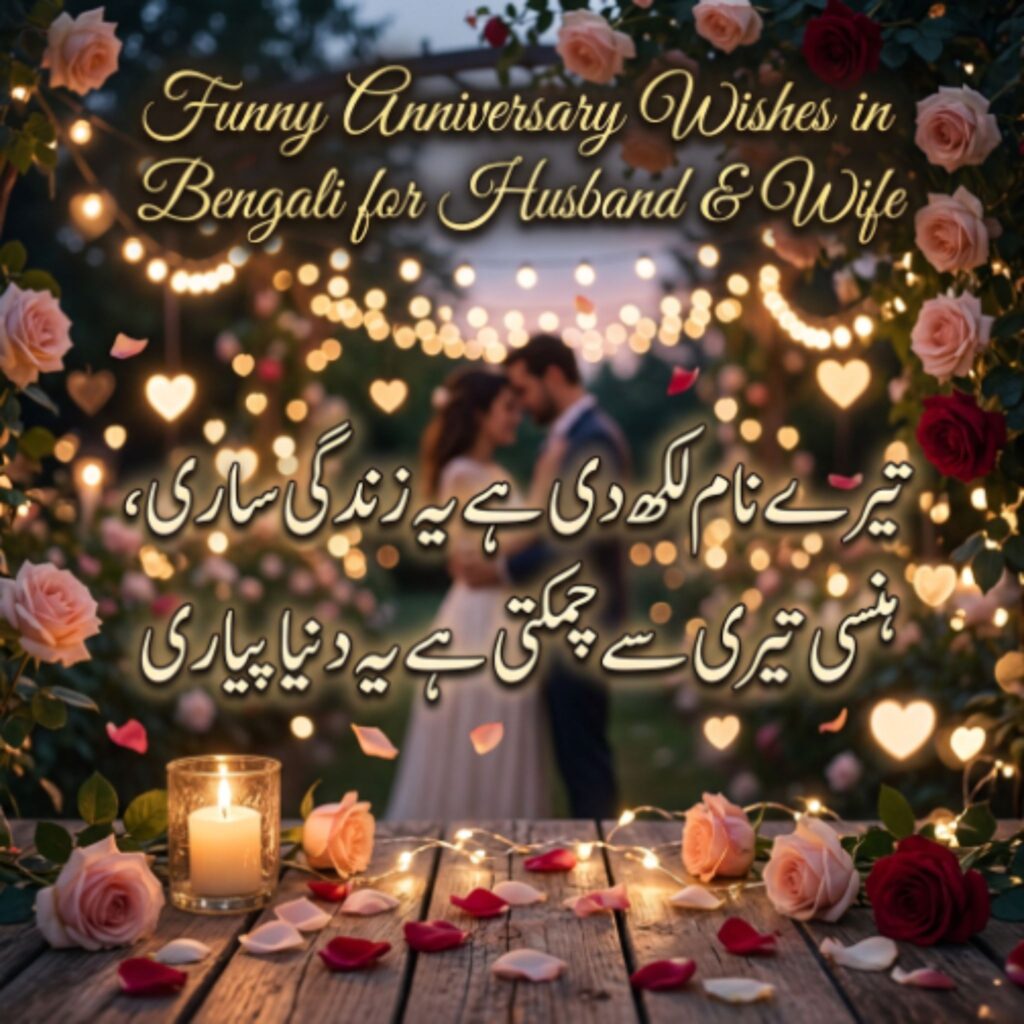 Funny Anniversary Wishes in Bengali for Husband & Wife