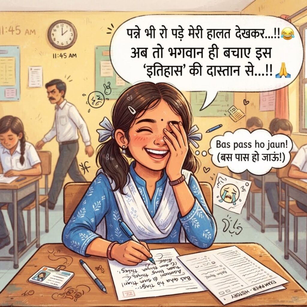 Funny Girl Exam Shayari Hindi