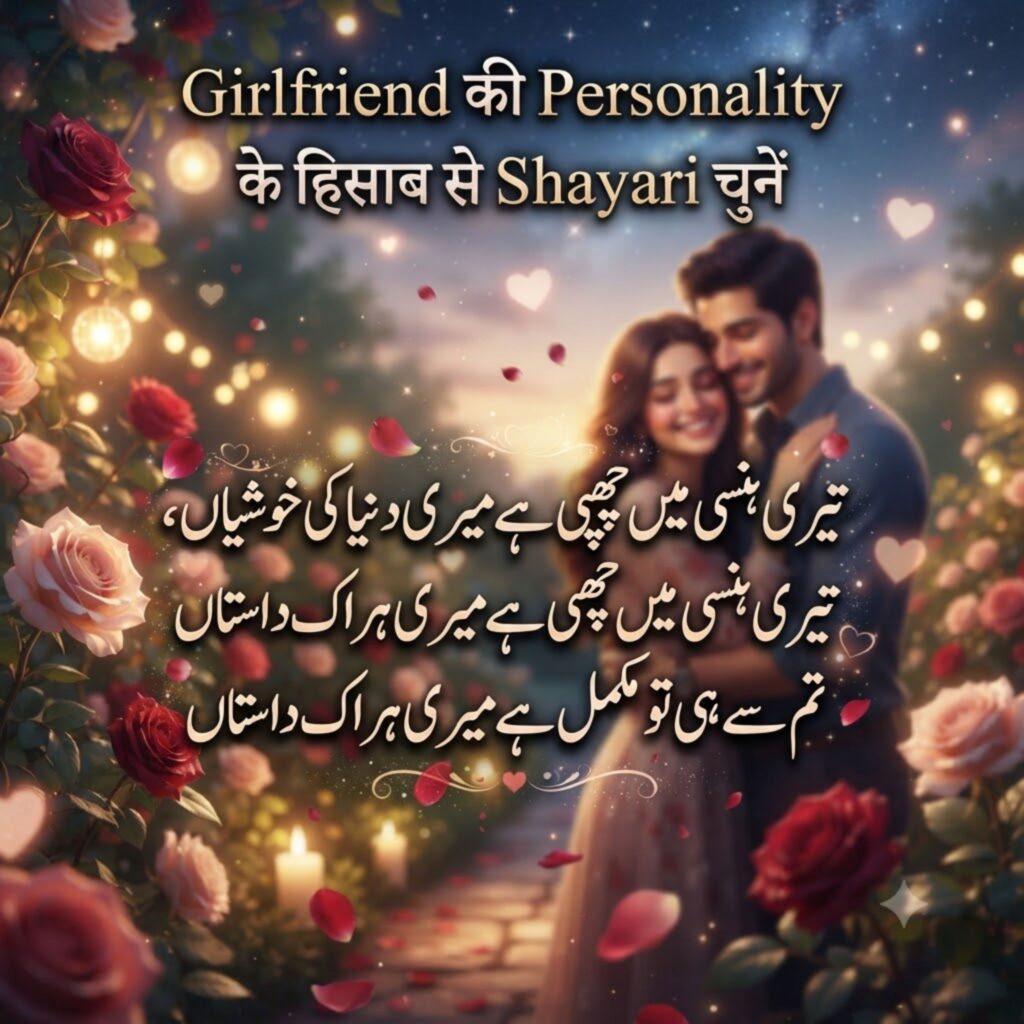 Girlfriend की Personality के हिसाब से Shayari चुनें