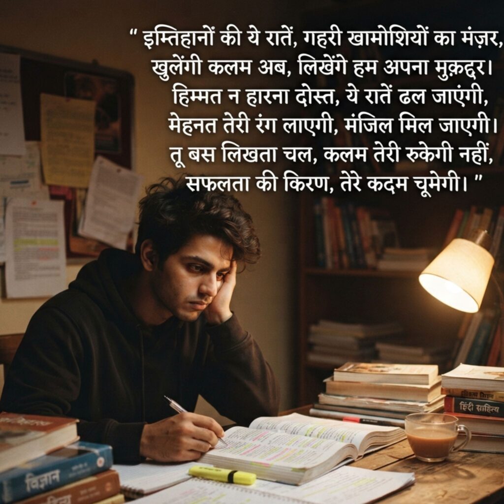 Heart Touching Exam Shayari in Hindi