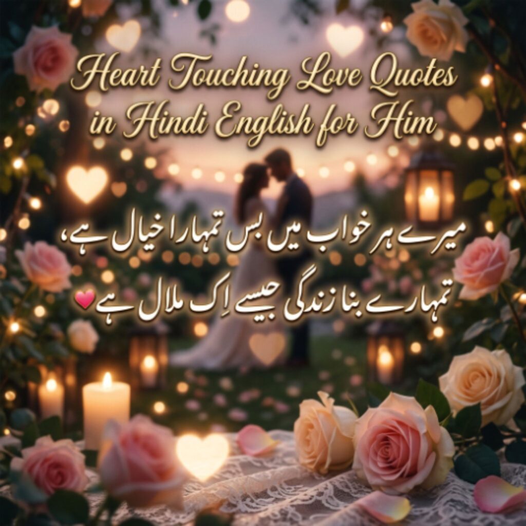 Heart Touching Love Quotes in Hindi English for Him