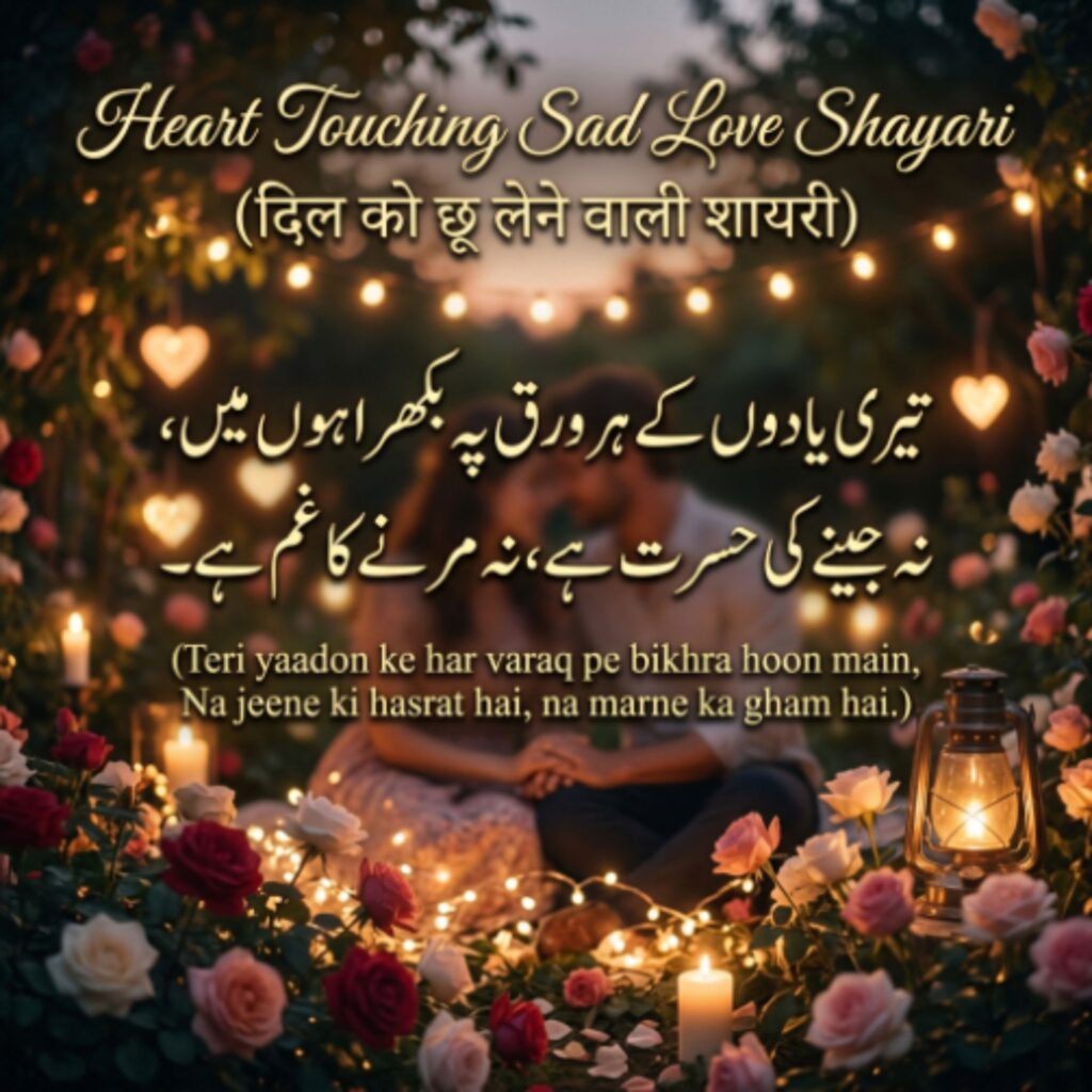Heart Touching Sad Love Shayari (दिल को छू लेने वाली शायरी)