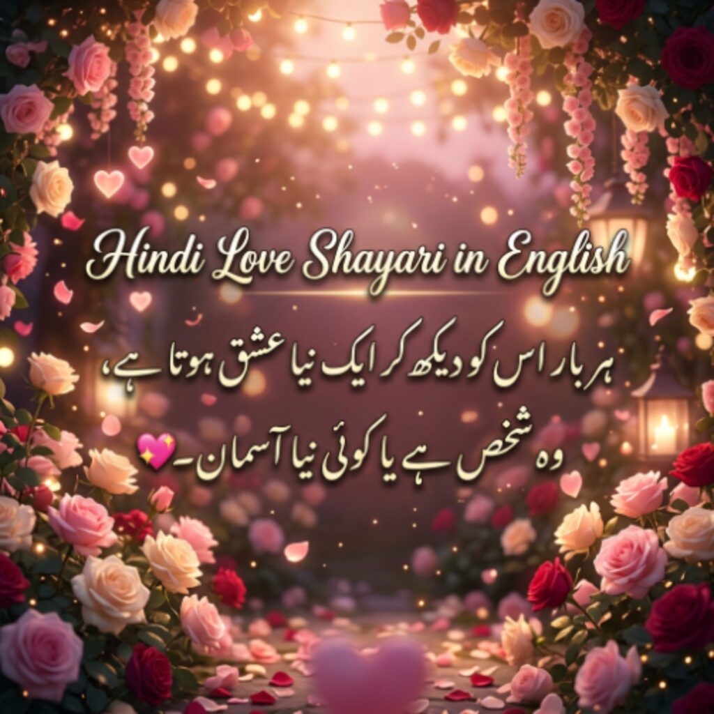 Hindi Love Shayari in English