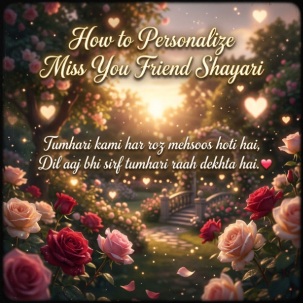 How to Personalize Miss You Friend Shayari