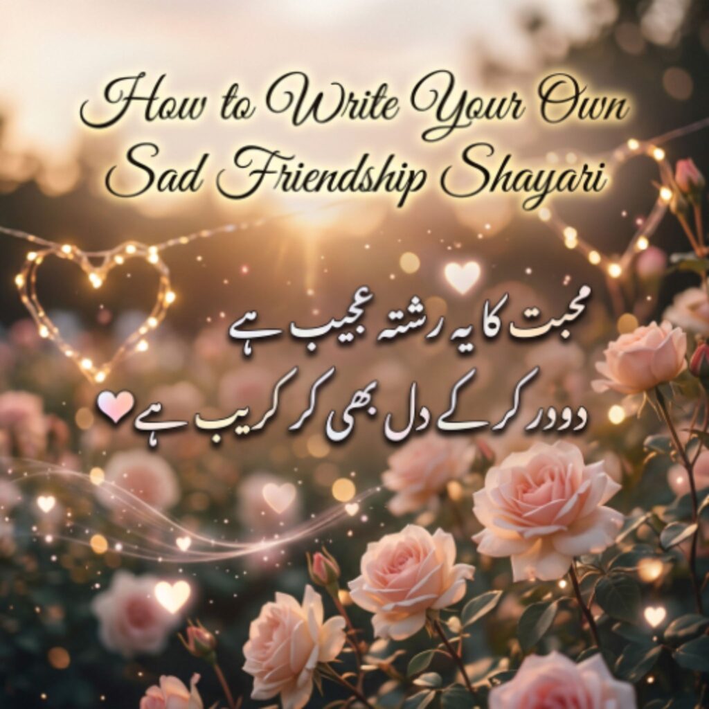How to Write Your Own Sad Friendship Shayari
