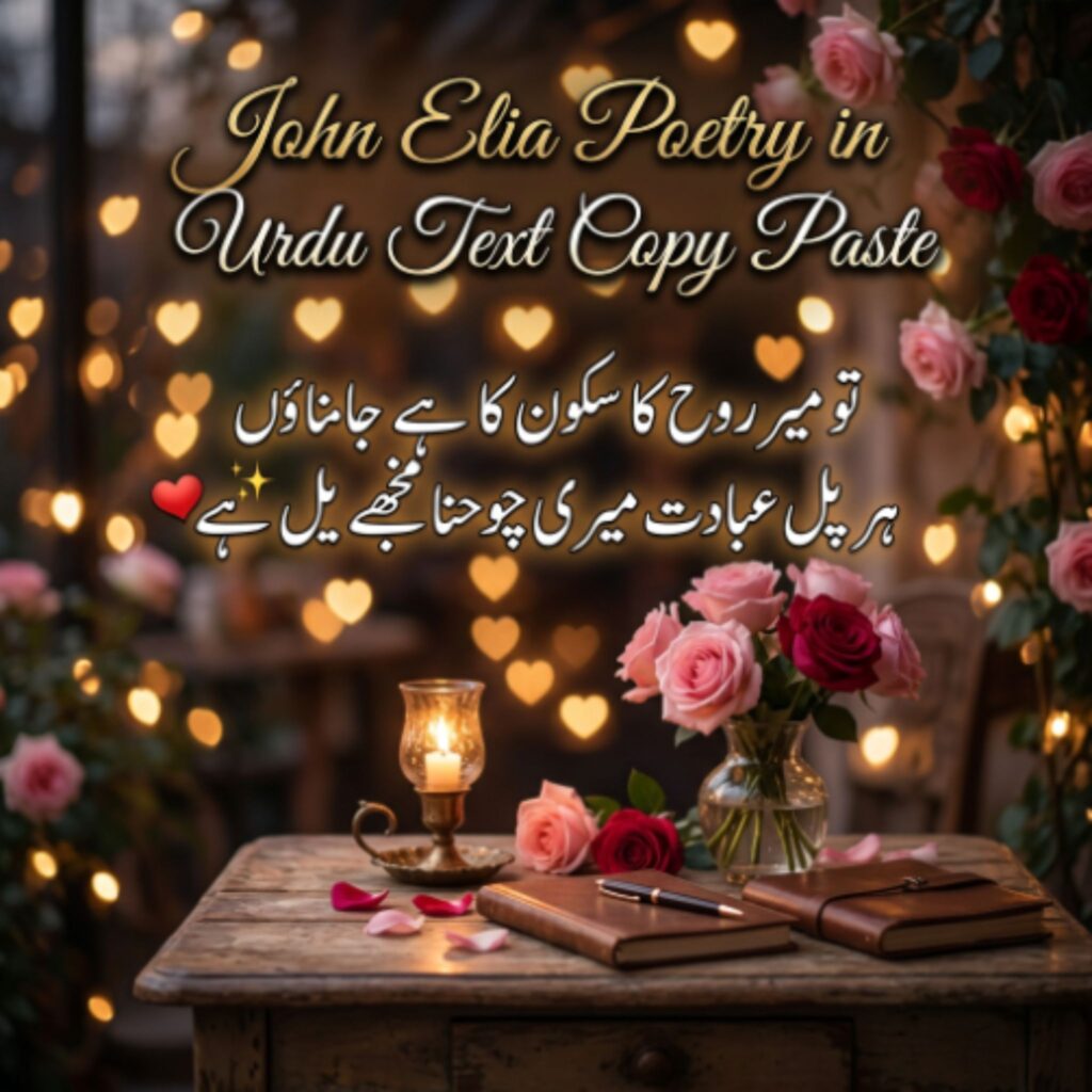 John Elia Poetry in Urdu Text Copy Paste