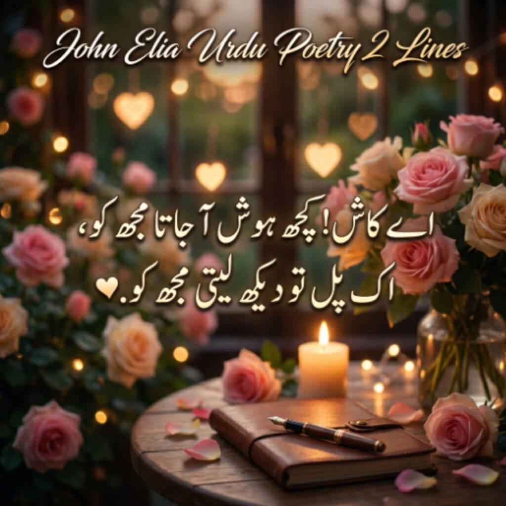 John Elia Urdu Poetry 2 Lines