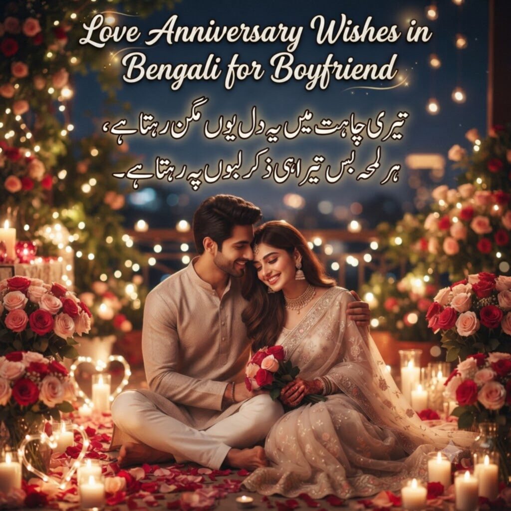 Love Anniversary Wishes in Bengali for Boyfriend