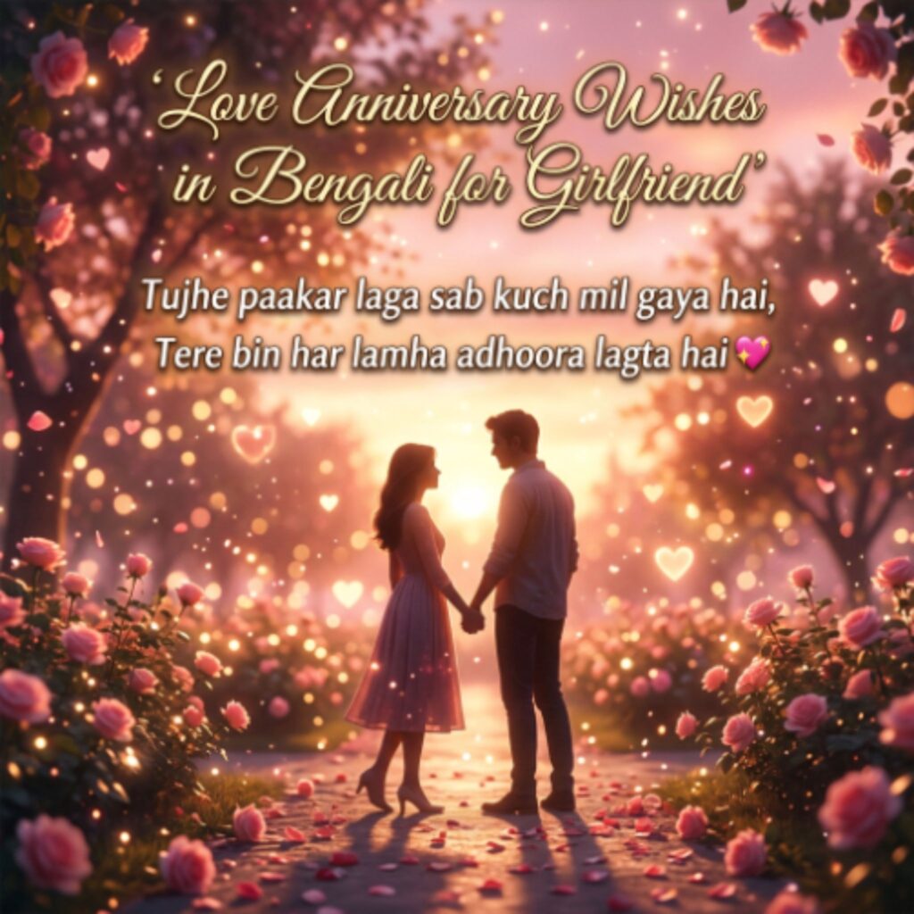 Love Anniversary Wishes in Bengali for Girlfriend