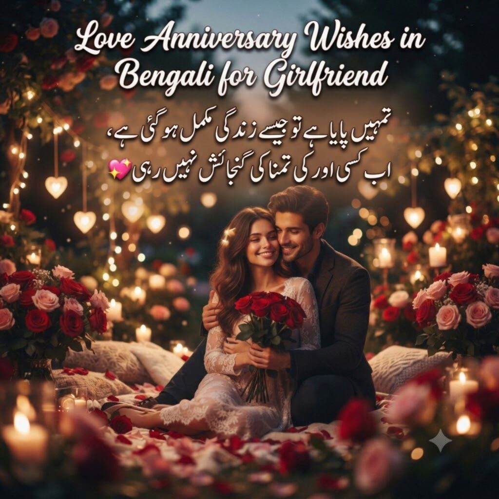 Love Anniversary Wishes in Bengali for Girlfriend