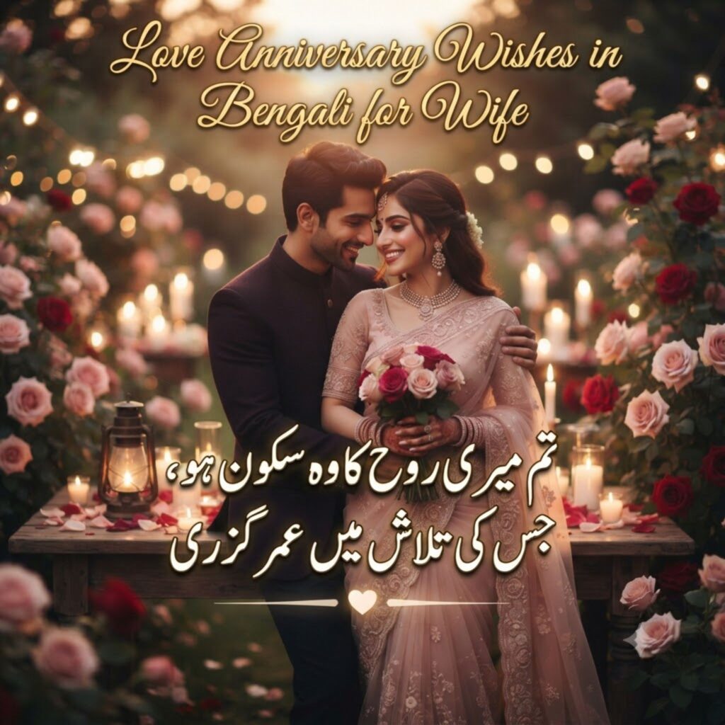 Love Anniversary Wishes in Bengali for Wife
