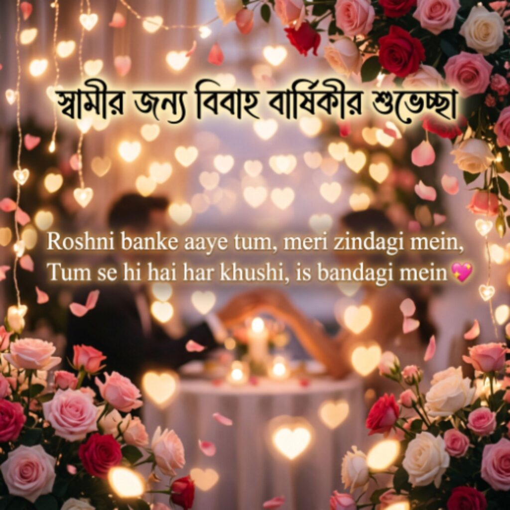 Marriage Anniversary Wishes for Husband in Bengali Text