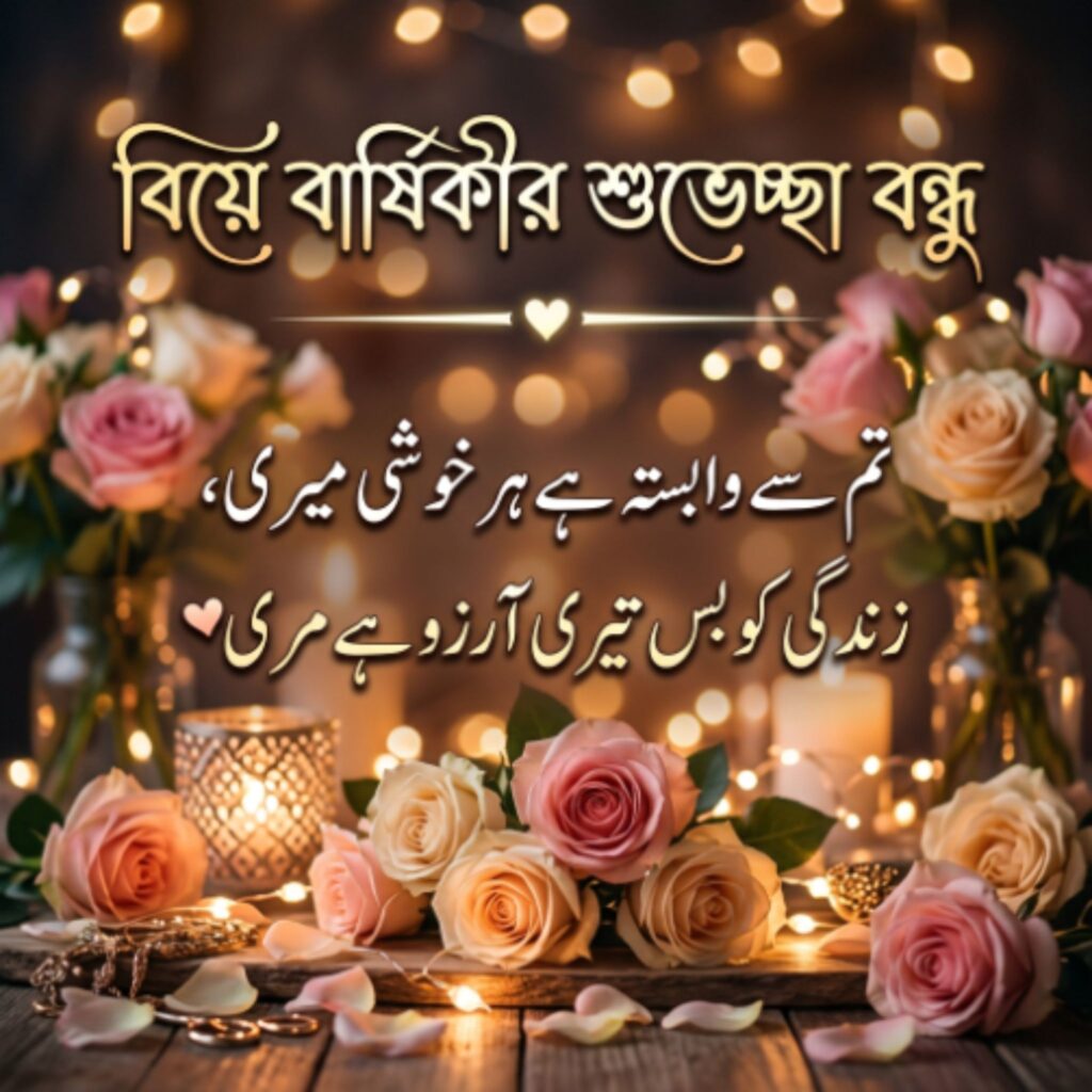 Marriage Anniversary Wishes in Bengali for Friend