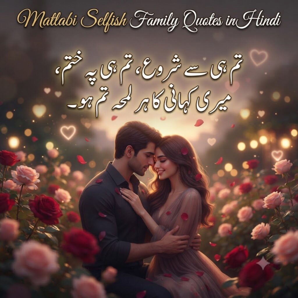 Matlabi Selfish Family Quotes in Hindi