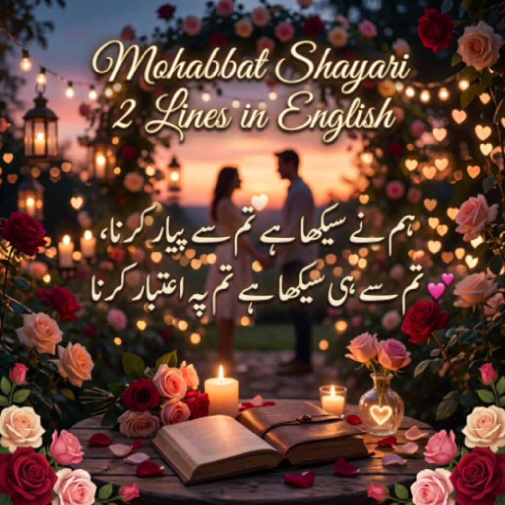 Mohabbat Shayari 2 Lines in English