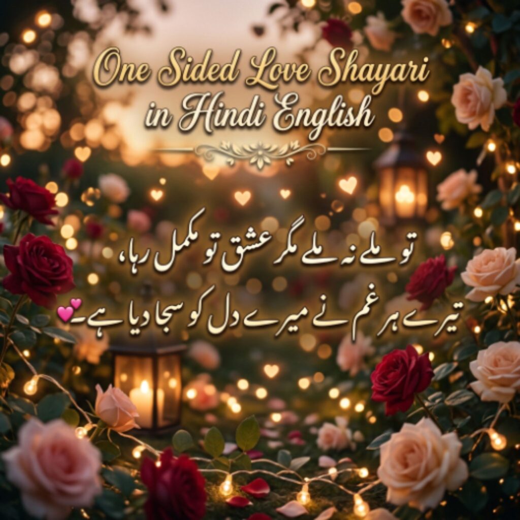 One Sided Love Shayari in Hindi English