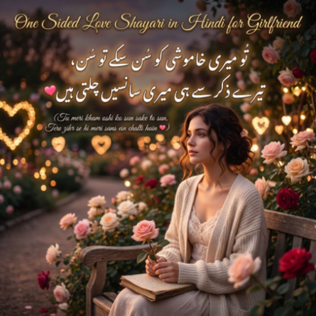 One Sided Love Shayari in Hindi for Girlfriend
