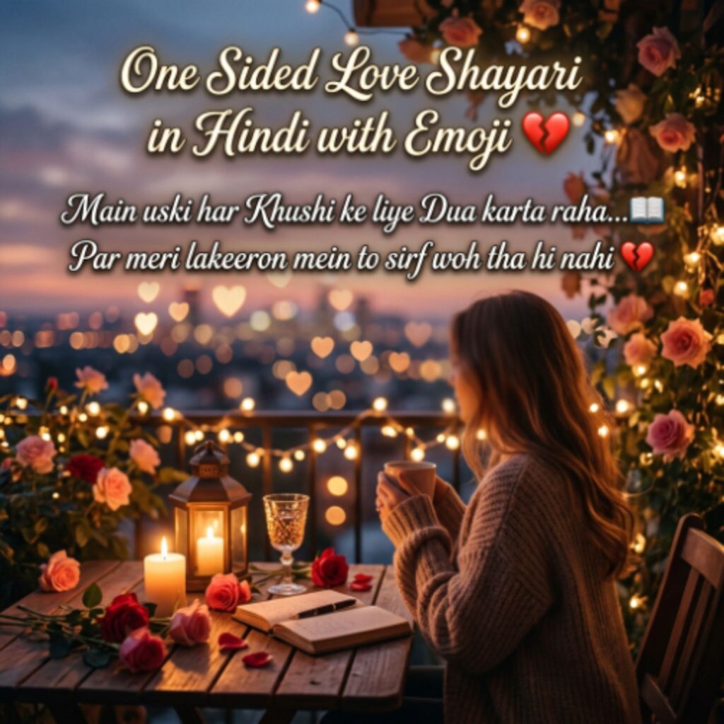 One Sided Love Shayari in Hindi with Emoji