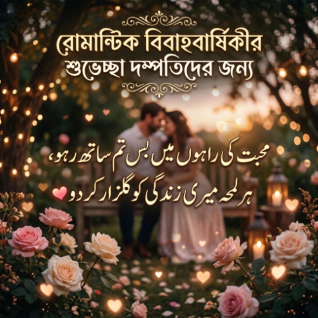 Romantic Anniversary Wishes in Bengali for Couples