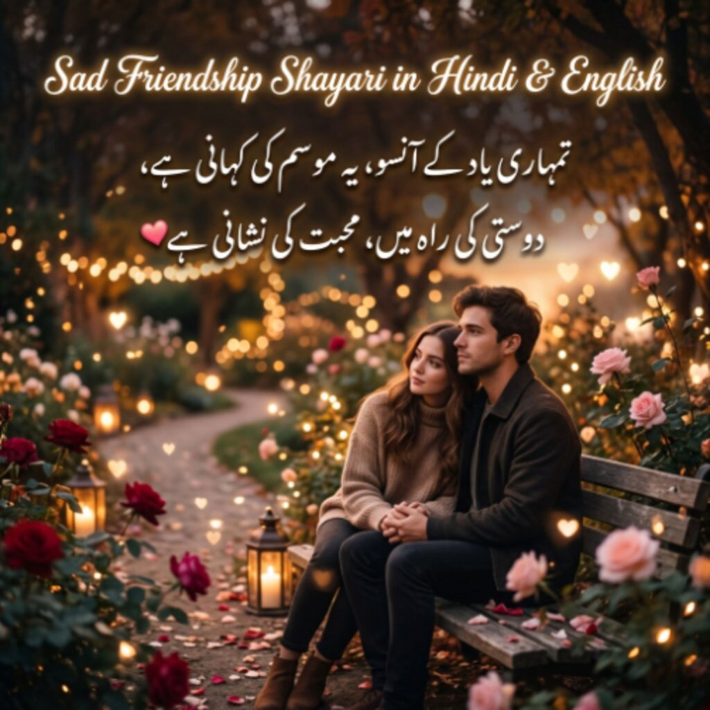 Sad Friendship Shayari in Hindi & English