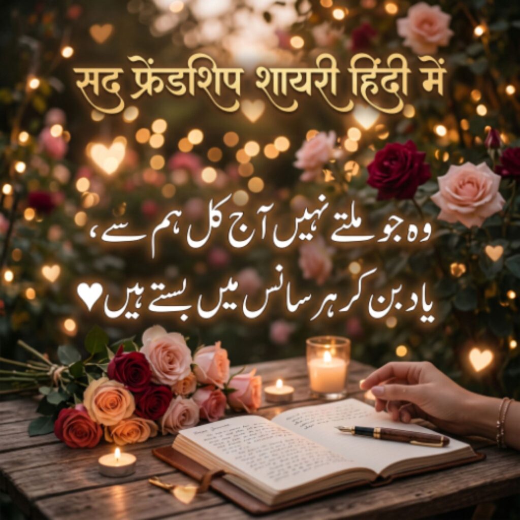 Sad Friendship Shayari in Hindi Text