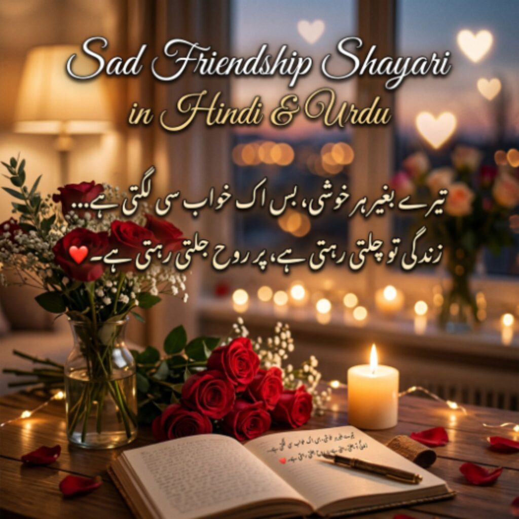 Sad Friendship Shayari in Hindi & Urdu