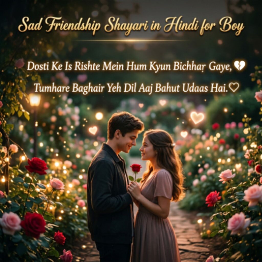 Sad Friendship Shayari in Hindi for Boy