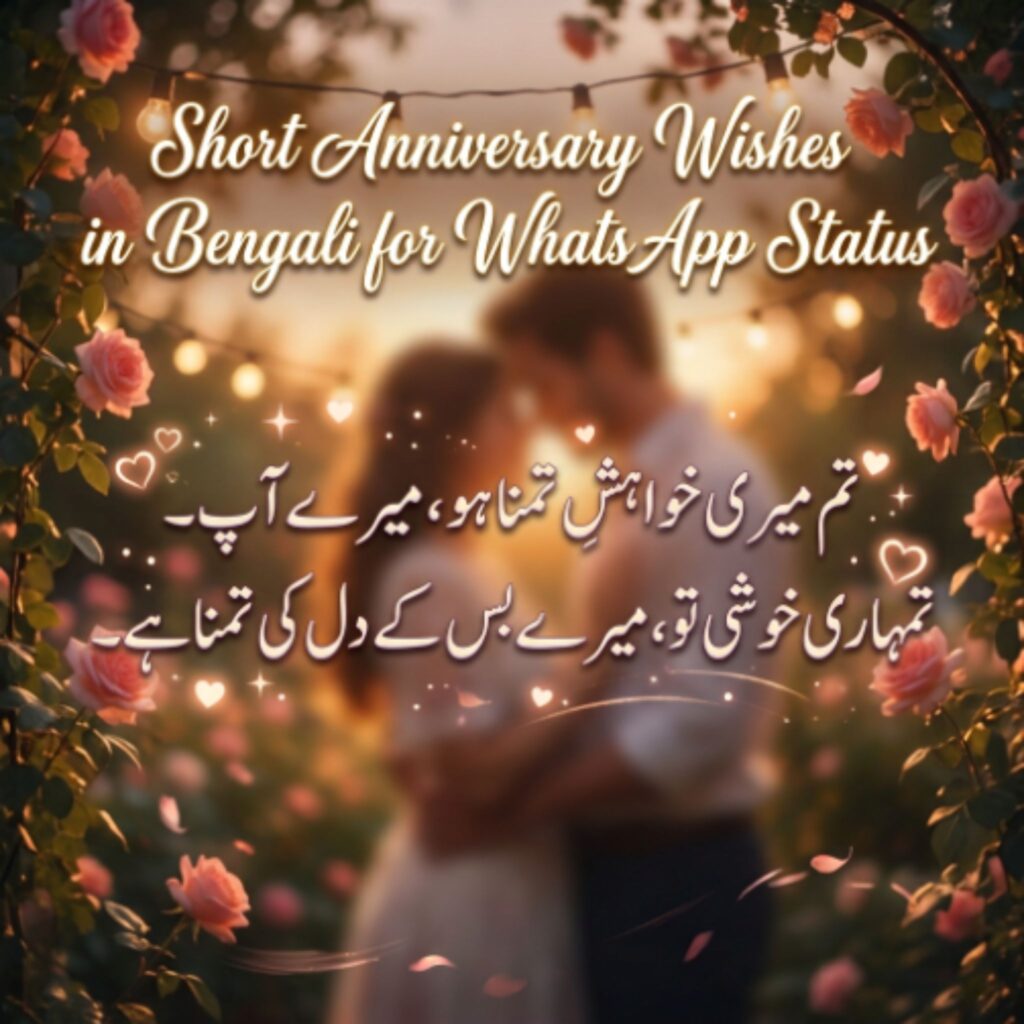 Short Anniversary Wishes in Bengali for WhatsApp Status