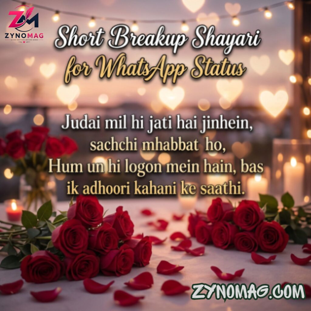 Short Breakup Shayari for WhatsApp Status