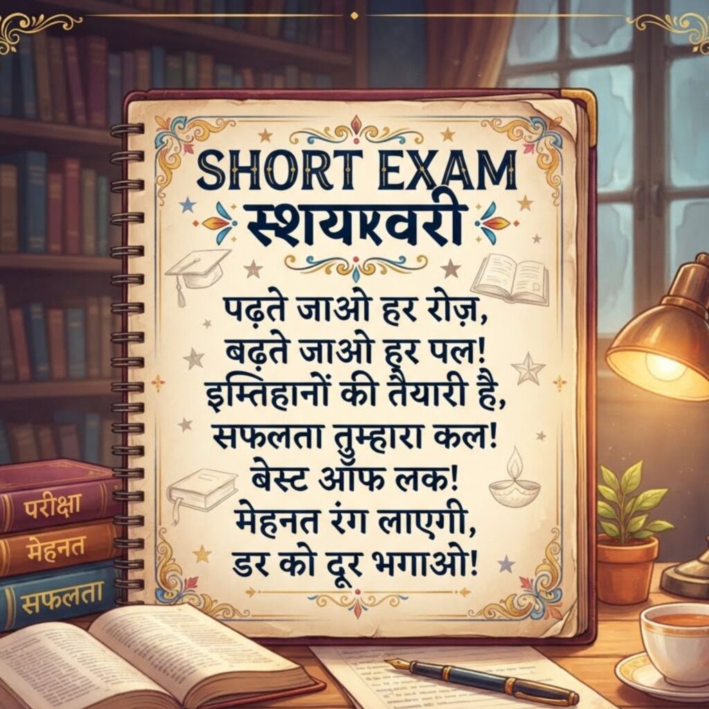 Short Exam Shayari in Hindi