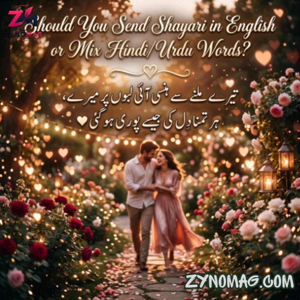Should You Send Shayari in English or Mix Hindi/Urdu Words?