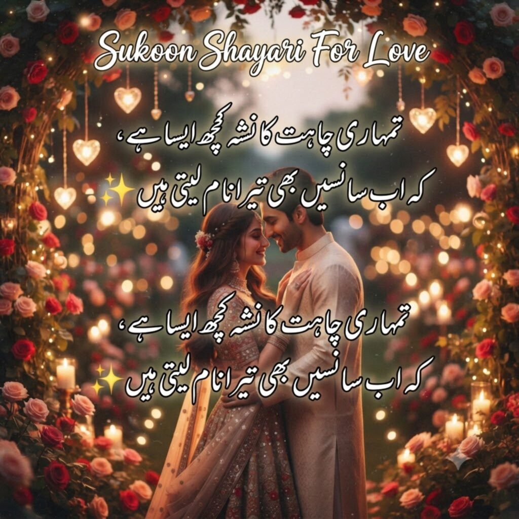 Sukoon Shayari For Love