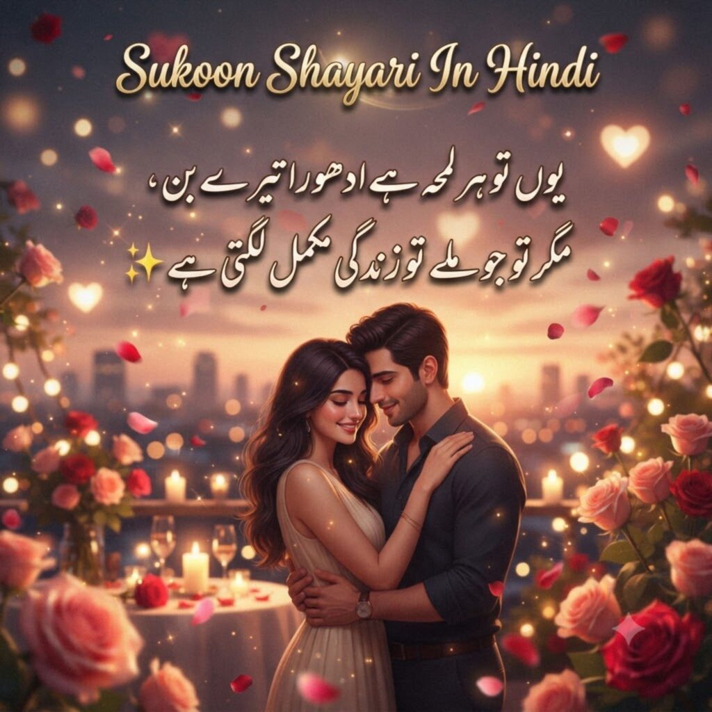 Sukoon Shayari In Hindi