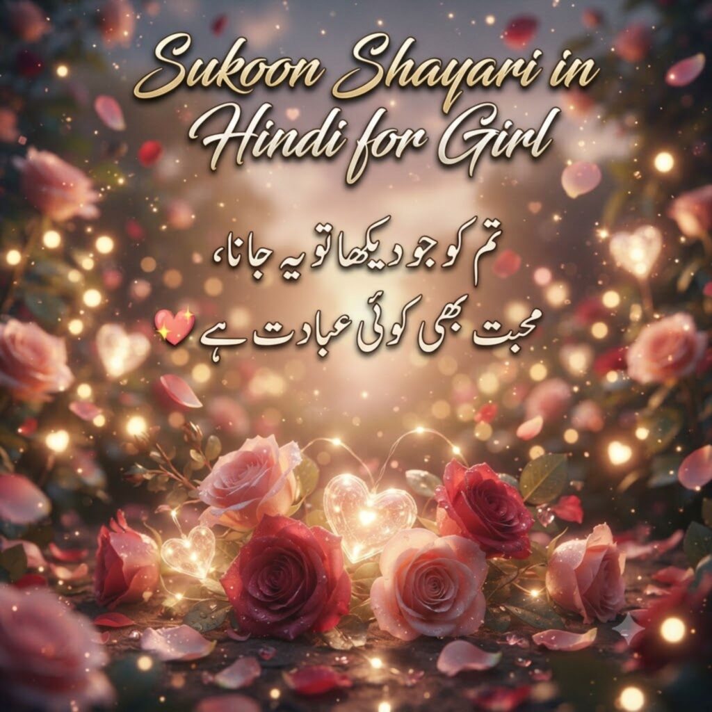 Sukoon Shayari in Hindi for Girl