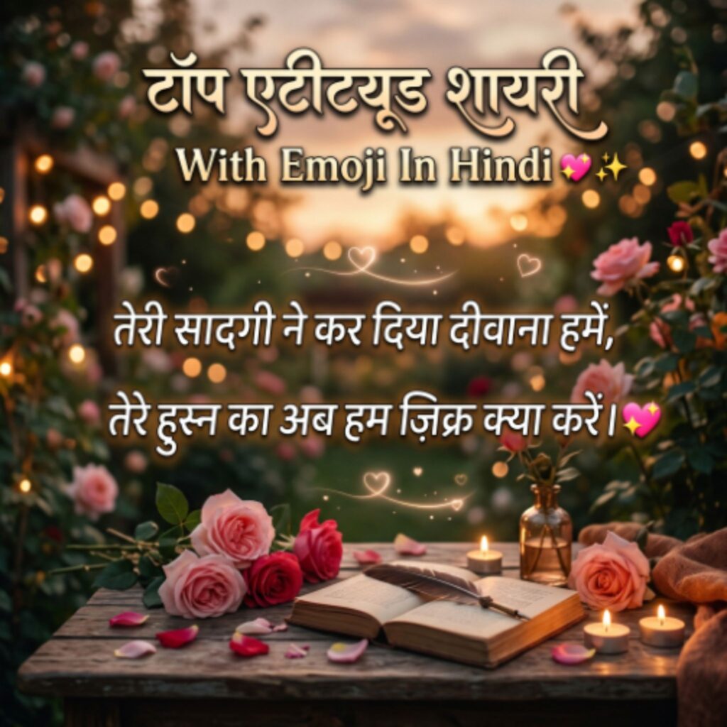 Top Attitude Shayari With Emoji In Hindi
