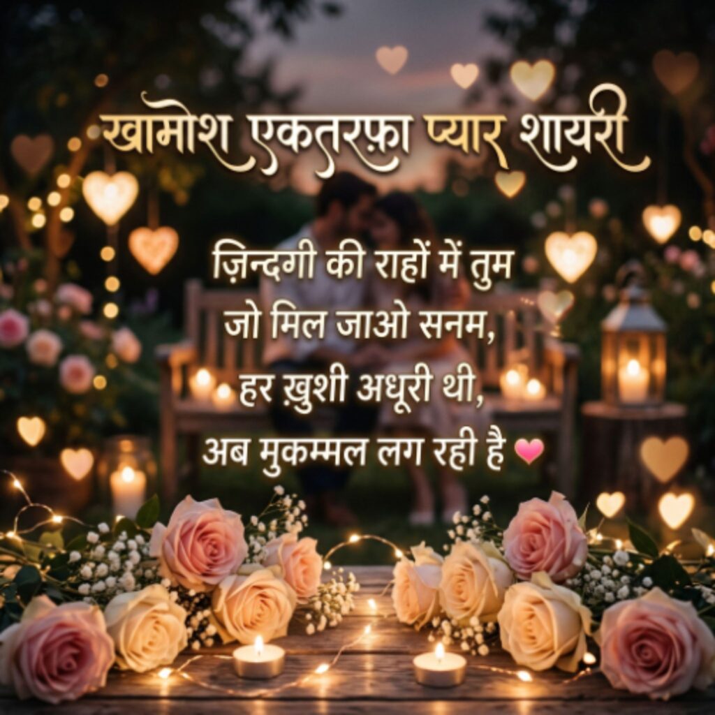 खामोश एकतरफ़ा प्यार शायरी